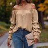 Women's New Fall Fashion Off The Shoulder Long Sleeved Shirt