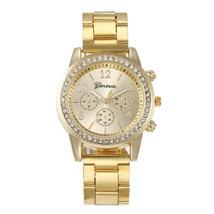 5Pcsset New Popular High-End Fashion Diamond-Encrusted Women'S Watch Small Fresh Retro Simple Watch Women'S Bracelet Set