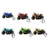 Motorcycle Cartoon Keychain Pendant with Double-Ring Hook Anti-Detachable Design Decompression Tool Keychain Accessory