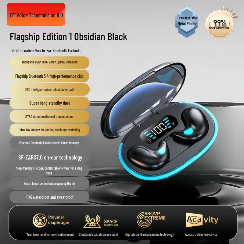 X55 Cross-Border Bluetooth Bone Conduction Earphones: True Wireless, High-End Comfort, Long Battery Life