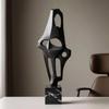 Modern Metal Sculpture with Base Elegant Tabletop Sleek Statue Bold
