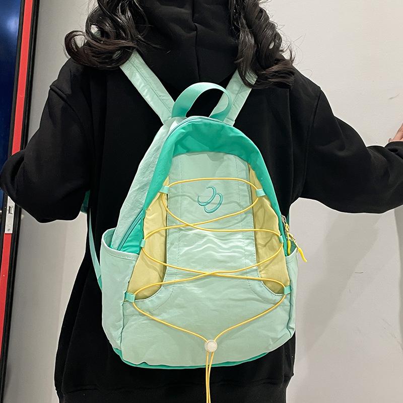 Kindergarten Small Schoolbag for Girls and College Students New Style Splicing Children's Small Backpack