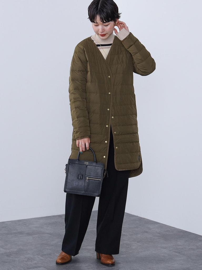 Beams Heart French Long Down Size M Women's Jacket, Olive,