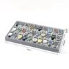 Gray Pu Leather Watch Display Tray With Large Capacity 6/12/24 Grid Watch Display Tray For Men And Women's Jewelry Storage