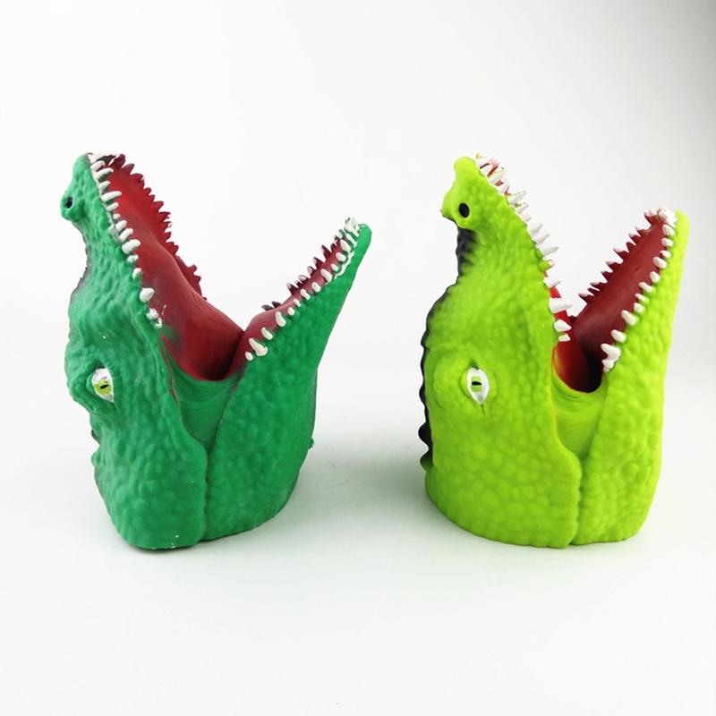 Realistic Crocodile Hand Puppet Tpr Soft Rubber Shark Glove Role Playing Prop Ocean Animal Hand Puppet Interactive Toy Characters)