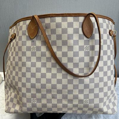 [Použitá] Neverfull Gm Kostkovaná Potahovaná Canvasová a Kožená Taška Tote - Velmi Dobrý Stav #1US9Z0H