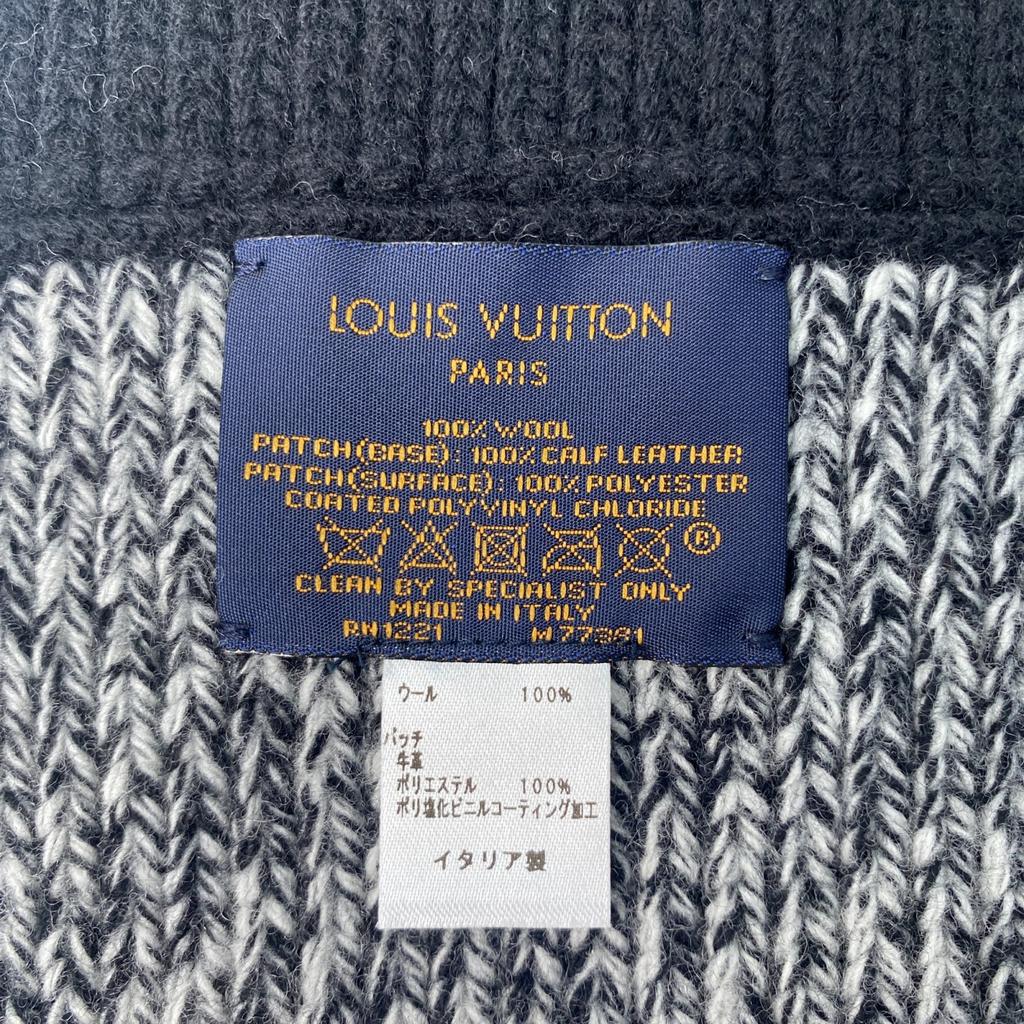 Used LOUIS VUITTONScarf Gray/Black / brown wool Women