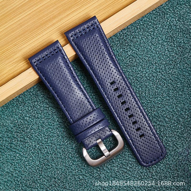 Pinhole Seven Friday Real Cowhide Strap First Layer Calfskin 28Mm/Watch Accessory, Comfortable To Wear