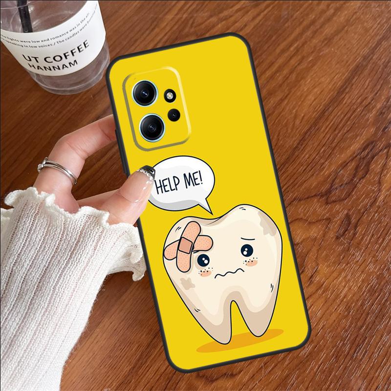 Cartoon Dentist Dental Teeth Case For Xiaomi Redmi 14C 13C 10C 12C Redmi Note 14 Pro 13 12 11 9 10 9S 10S 11S 12S Cover