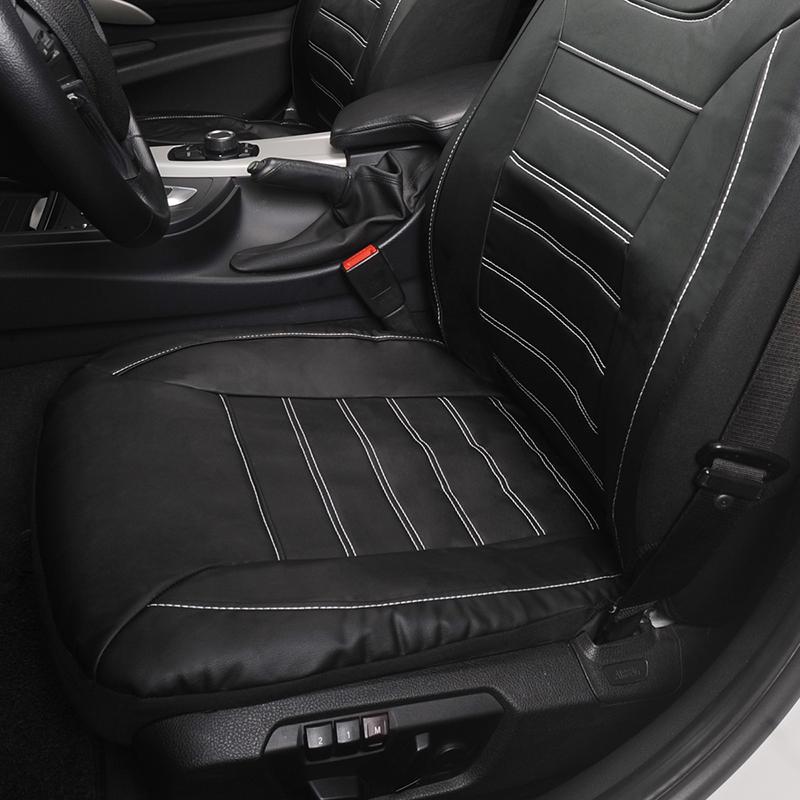 AUTOYOUTH Soft Luxury PU Leather Car Seat Covers Airbag Compatible Universal Fit for All Car SUV Truck Car Seat Protector