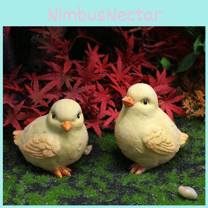 Resin Decor Animal With Chick Design For Garden Micro Landscape Patio Ornament