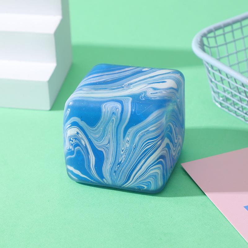 Toys Toys Stress Cube Swirl Sensory Fidget for Anxiety Stress Relief, Slow Rising Squeeze Ice Cube Stress Balls for Adults Kids
