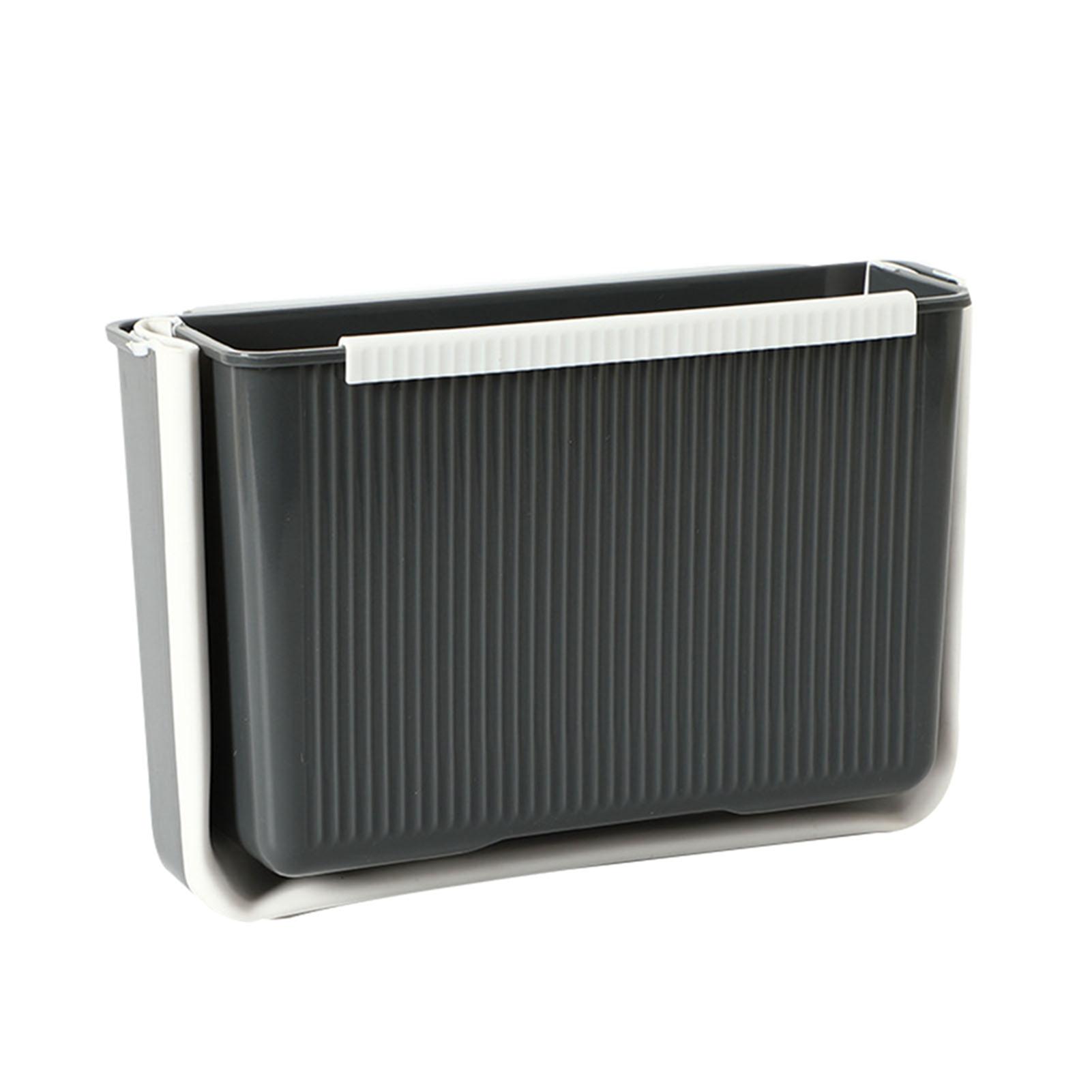 Настенный складной мусорный бак с прочной несущей способностью, большой вместимостью, подвесной мусорный бак для кухни серый