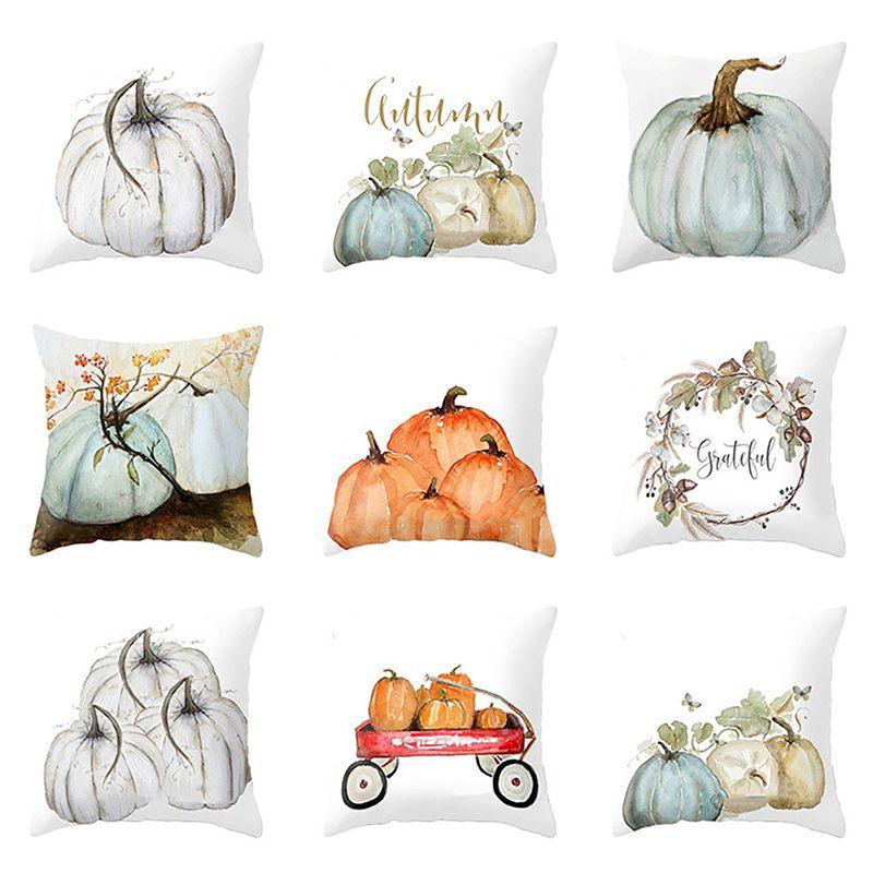Elegant Watercolor Pumpkin Cushion Cover Pillow Case Adds Festive Charm To Any Room