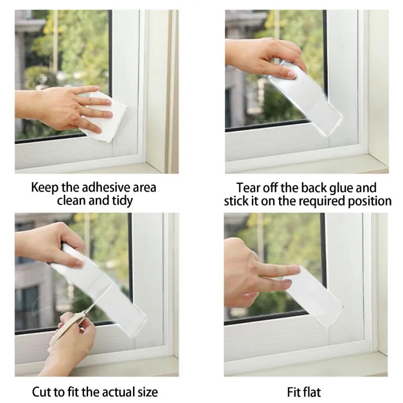 Window Draft Sealing Film Tape Thickened Windproof Tape Adhesive Seam Sealing Strips for Sliding Window, Door Frame
