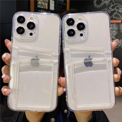Διαφανής Θήκη Κάρτας Θήκη Κινητού Για Iphone 14 13 12 11 Pro Max Xr Xs X 13pro Max 14 Pro Maxclear Μαλακή Θήκη Πλάτης Tpu Πορτοφόλι