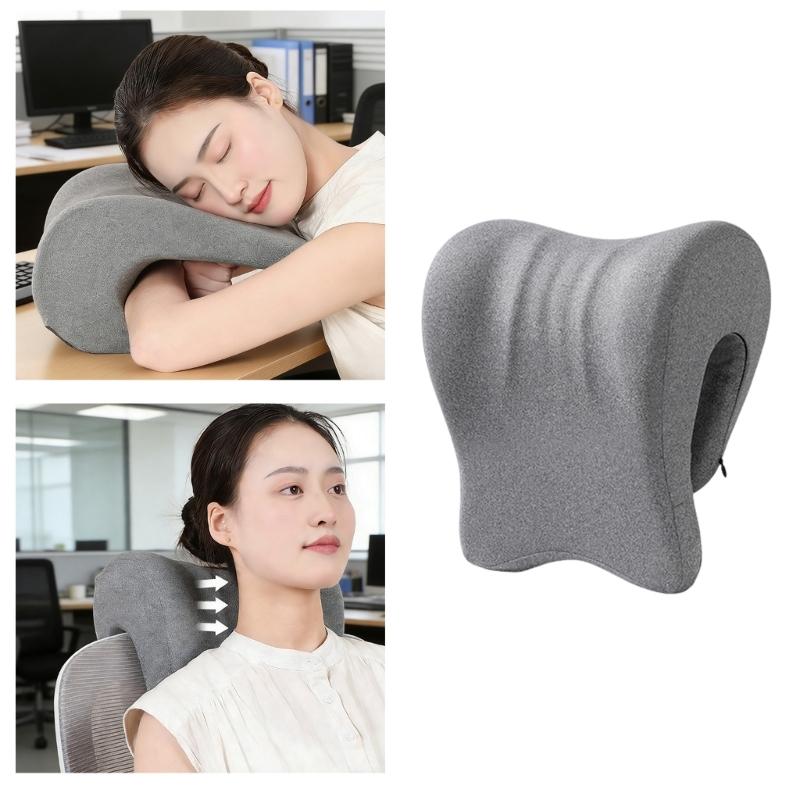 Headrest Attachment for Computer Chair Ergonomic Memory Foam Office Chair Neck Support Pillow with Cover for Napping