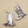 Western Cowgirl Riding Fashion Jewelry Versatile Cowboy Boot Earrings/Necklace Accessory for Casual or Dress Looks