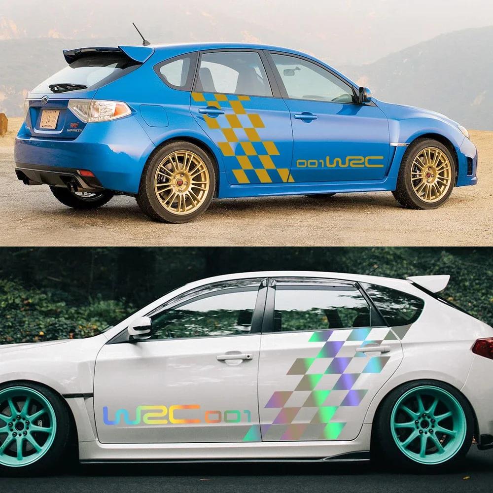 2PCS Car Door Side Sticker Decor Decal Auto Accessories For Subaru Impreza WRC WRX STI GDB GVB VA Hatchback 2018 2009 2008 2014