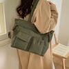 Autumn and winter large-capacity premium commuter tote bag women's corduroy casual shoulder strap underarm bag