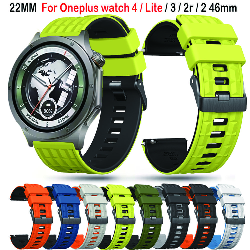 22mm Silikonarmband für OnePlus Watch 4 /3 47mm/2/2R Armband für OnePlus Watch Lite Armband für OPPO Watch X/X2 Correa