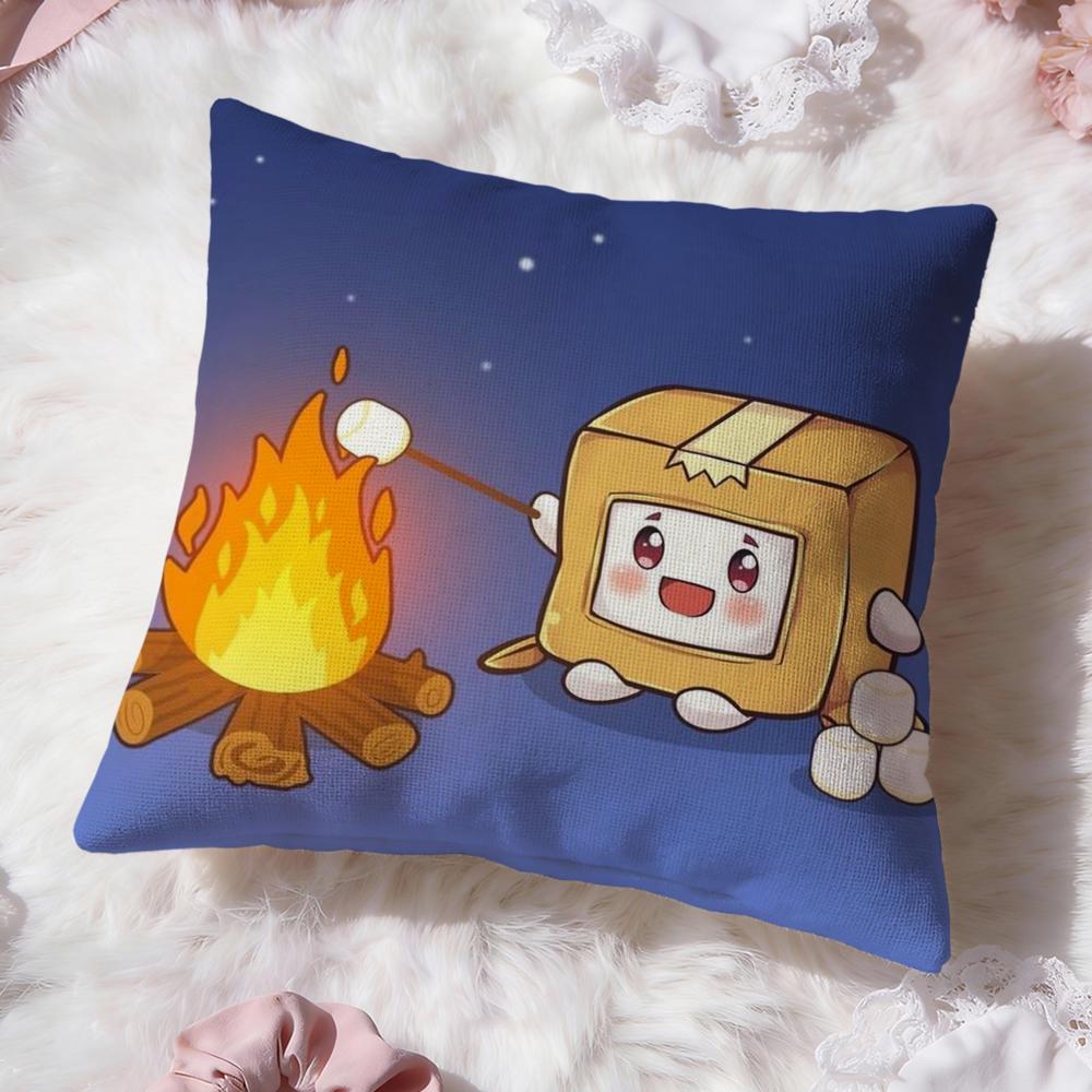 Cartoon L-Lankybox Cushion Cover Premium Comfort Reversible Pillow Cove -Two In One Design for Any Room & Car Interior