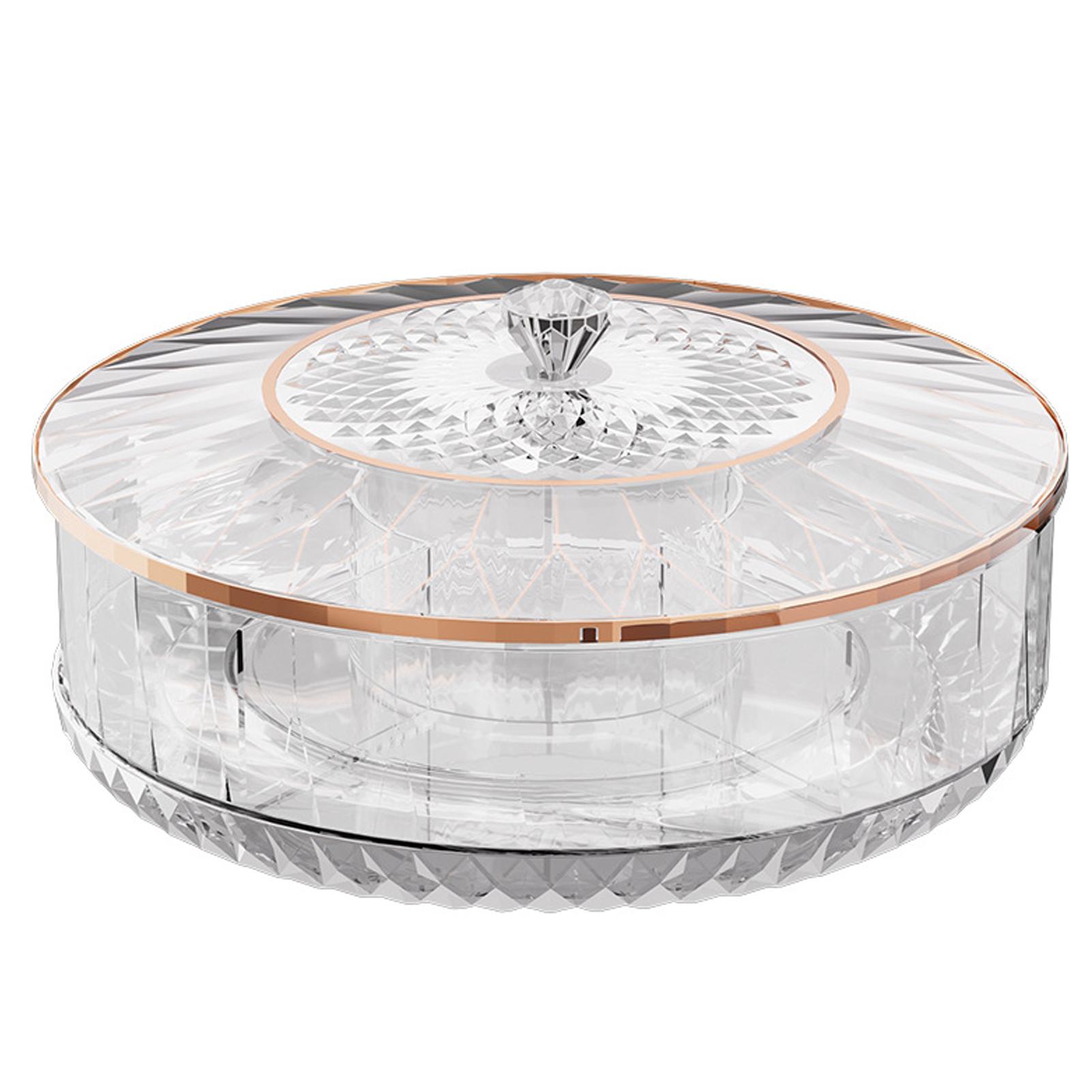 

Candies Fruit Storage Tray Gold-plated Edge Fashionable Candies Box For Home Single