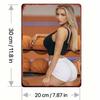 D Iron Basketball Wall Art Sports Decor for Garage Gym Garden Outdoor