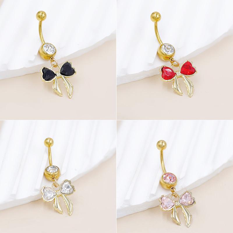 Exquisite Schleife Schmetterling Herz Bauchnabelringe Nabelpiercing Ring Für Frauen Mädchen Körperpiercing Schmuck Geschenke