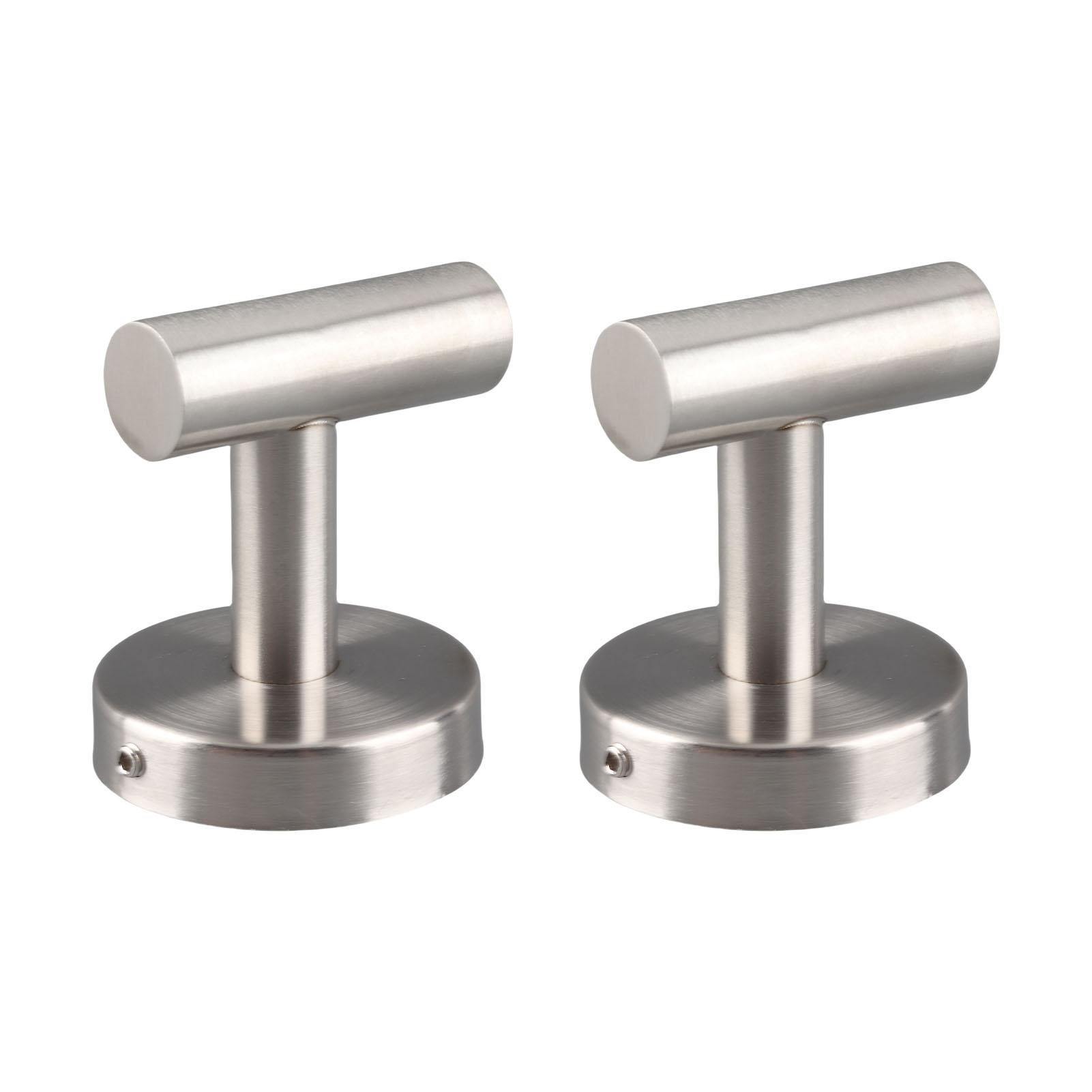 

Towel Hooks Stainless Steel Wall Mounted Heavy Duty Robe Hook Holder for Coat Hat Bathroom Kitchen Silver