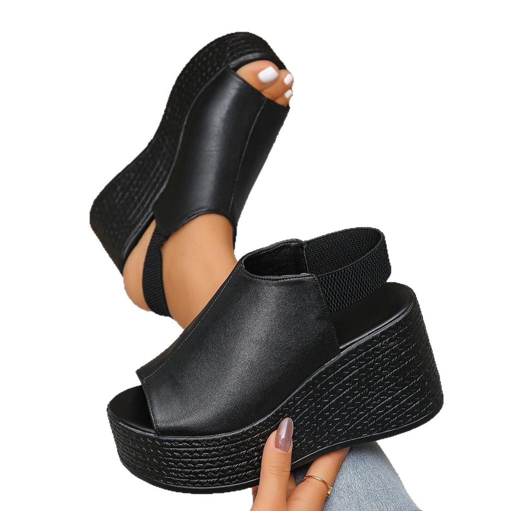 Fashion Women Platform Wedge Sandals Summer Plus Size Thick Bottom Shoes Women Platform Peeping Toe Casual Sandals Sandalias De Mujer