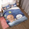 Bubu Dudu Kreslený roztomilý medvídek Kawaii Vánoční dárková sada ložního povlečení Dvojitý King size povlak na přikrývku a povlak na polštář Sada dětských povlaků na přikrývku