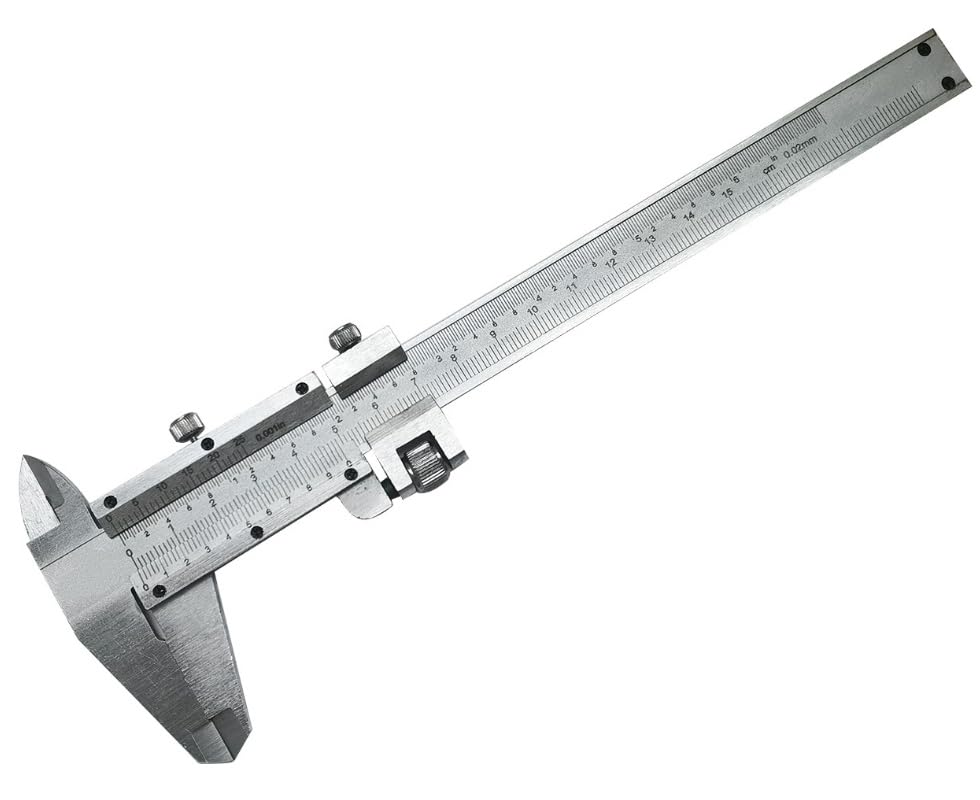 150mm Carbon Steel Precision Caliper with Dual Scale Measuring Storage Case Included Graduations, High-Precision Tool, Fine-Adjustable,