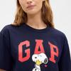 GAP Women's Logo Cartoon Print Short Sleeve T-Shirt
