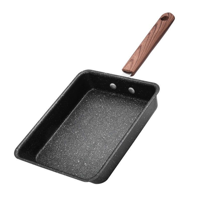 Yuzi Pot Quadratische Bratpfanne Multifunktionale Bratpfanne Frühstückspfanne Haushalts- und Gewerbetopf