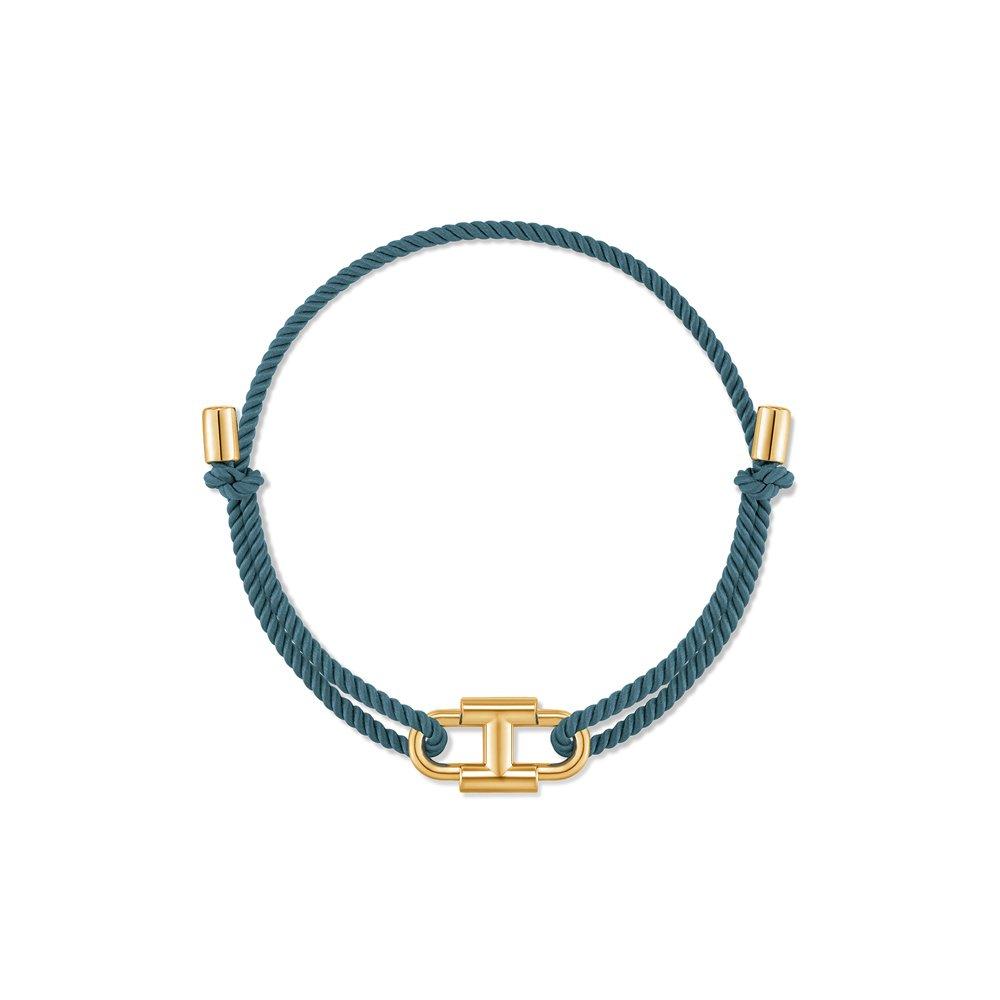 Eritre Silver (Y) Emblem Strap Bracelet Blue Gray Hl5B07513Y9235