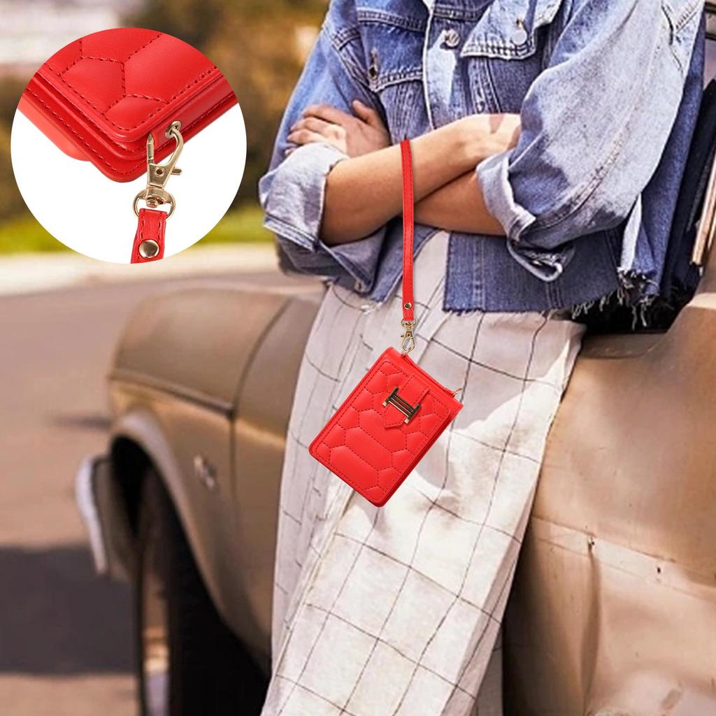 Z FLIP5 Small Diamond Color Matching Crossbody Phone Case with Card Holder.