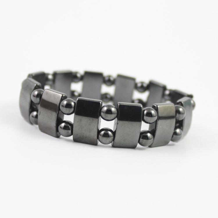 Brasilianisches Schwarzes Hämatit Magnettherapie Armband für Männergesundheit und Paargeschenke