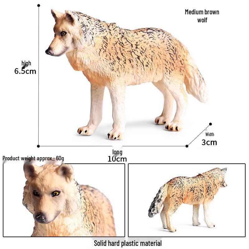Heart-Shaped Children's Cognitive Toy: Roaring Tibetan Wolf Model Ornament