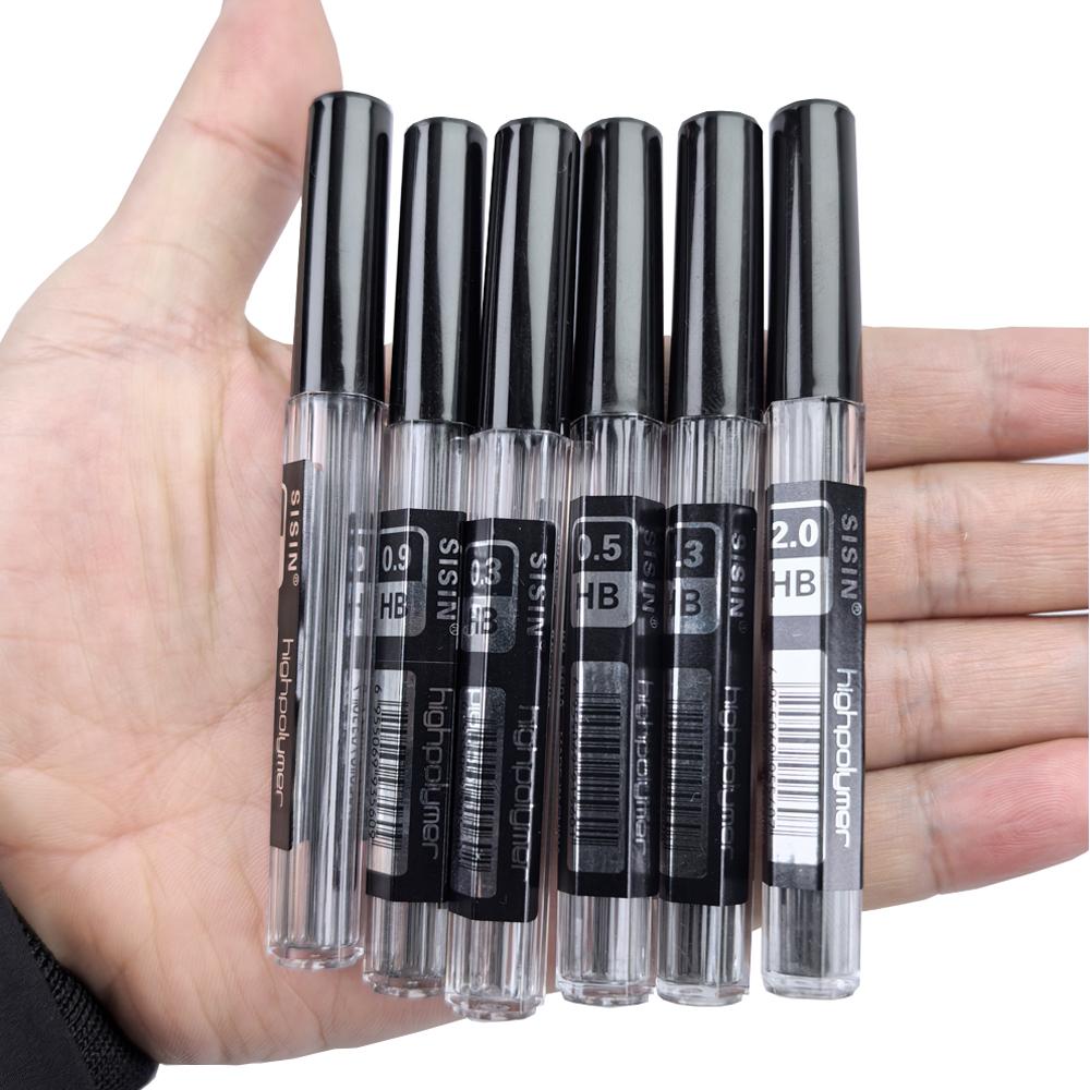 1Box Mechinal Pencil Lead 0.3/0.5/0.7/0.9/1.3/2.0mm HB Refills Leads Art Drawing Automatic Pencil Accessories