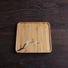 Hand-Painted White Plum Bamboo Dry Tea Tray