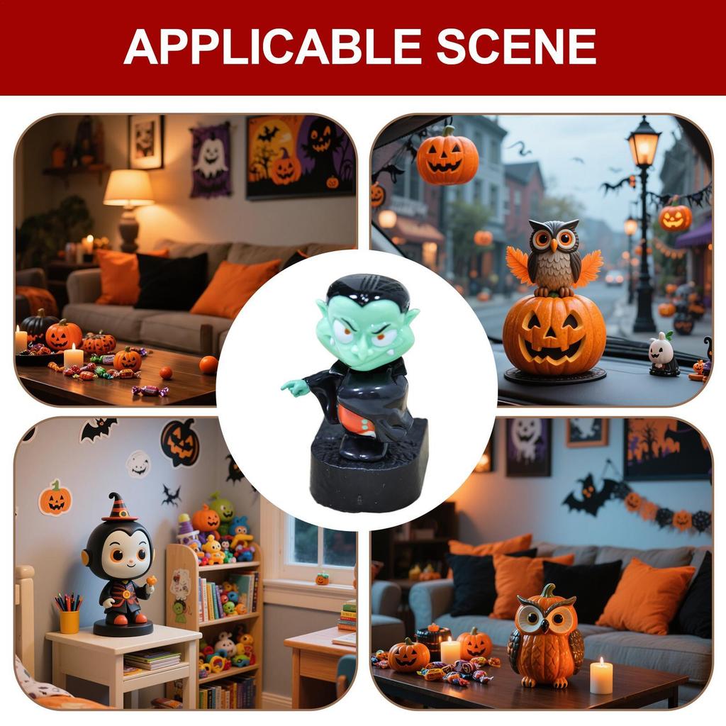 Dashboard Figurines Doll Ornaments Vampire Figurine Dashboard Halloween Decorative Car Interior Accessories