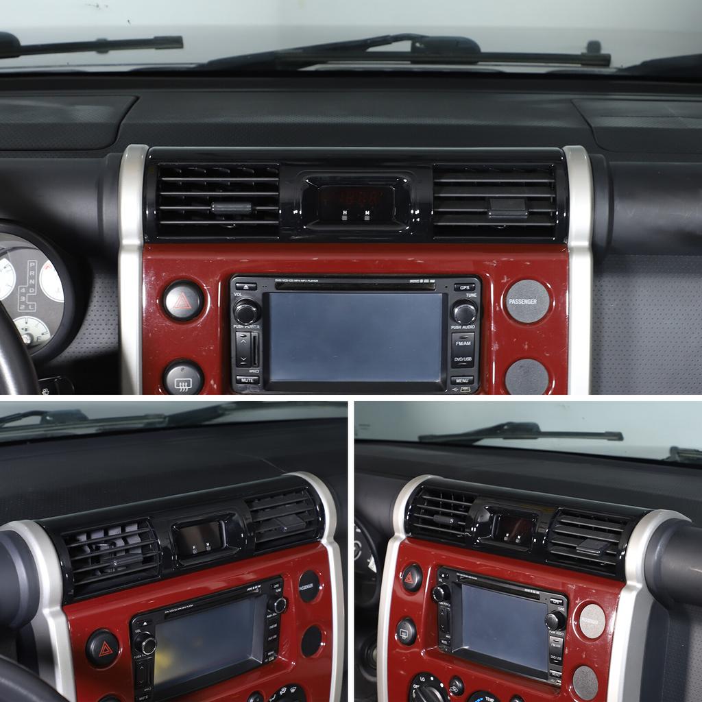 Garniture de sortie d'air de console centrale noir mat pour Toyota FJ Cruiser 2007-