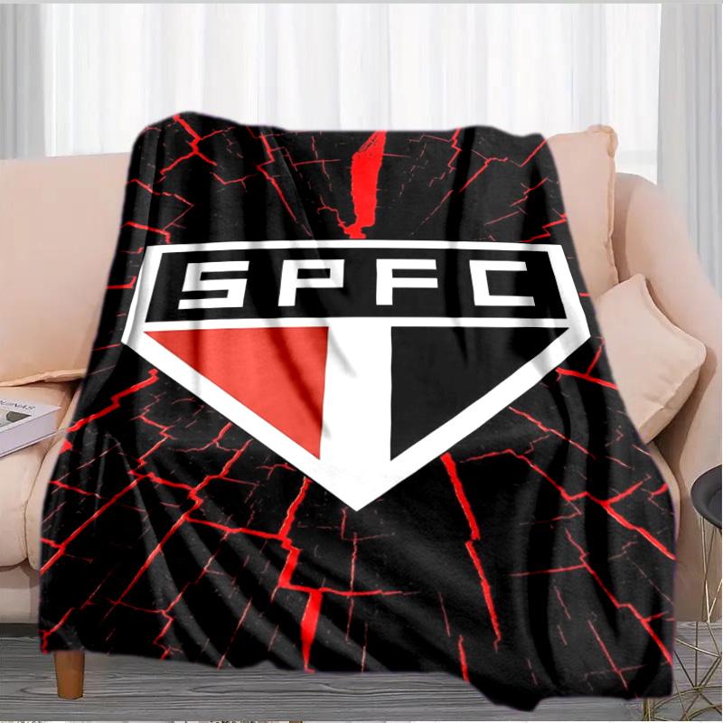 Pau-lo Fc Emblem Printed Throws Blanket Soft Flannel Blankets for Couch Bed Gifts for Men Women Picnic Blanket Christmas Gifts