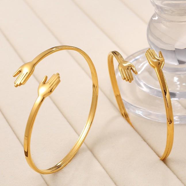 Jewelry Palm Shape Bracelet Fashion Creative Hands Embrace Open Bracelet