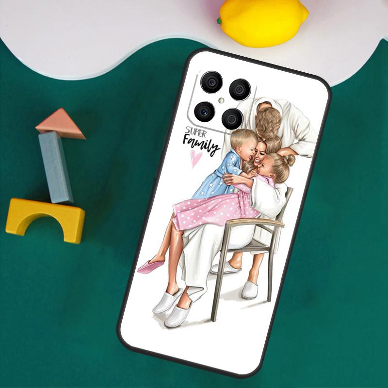 Black Brown Hair Baby Mom Girl Queen Case For Honor Magic 7 Lite 5 6 Honor 200 Pro 50 70 90 Lite X9a X8a X8 X9 X8b X9c X9b Cover
