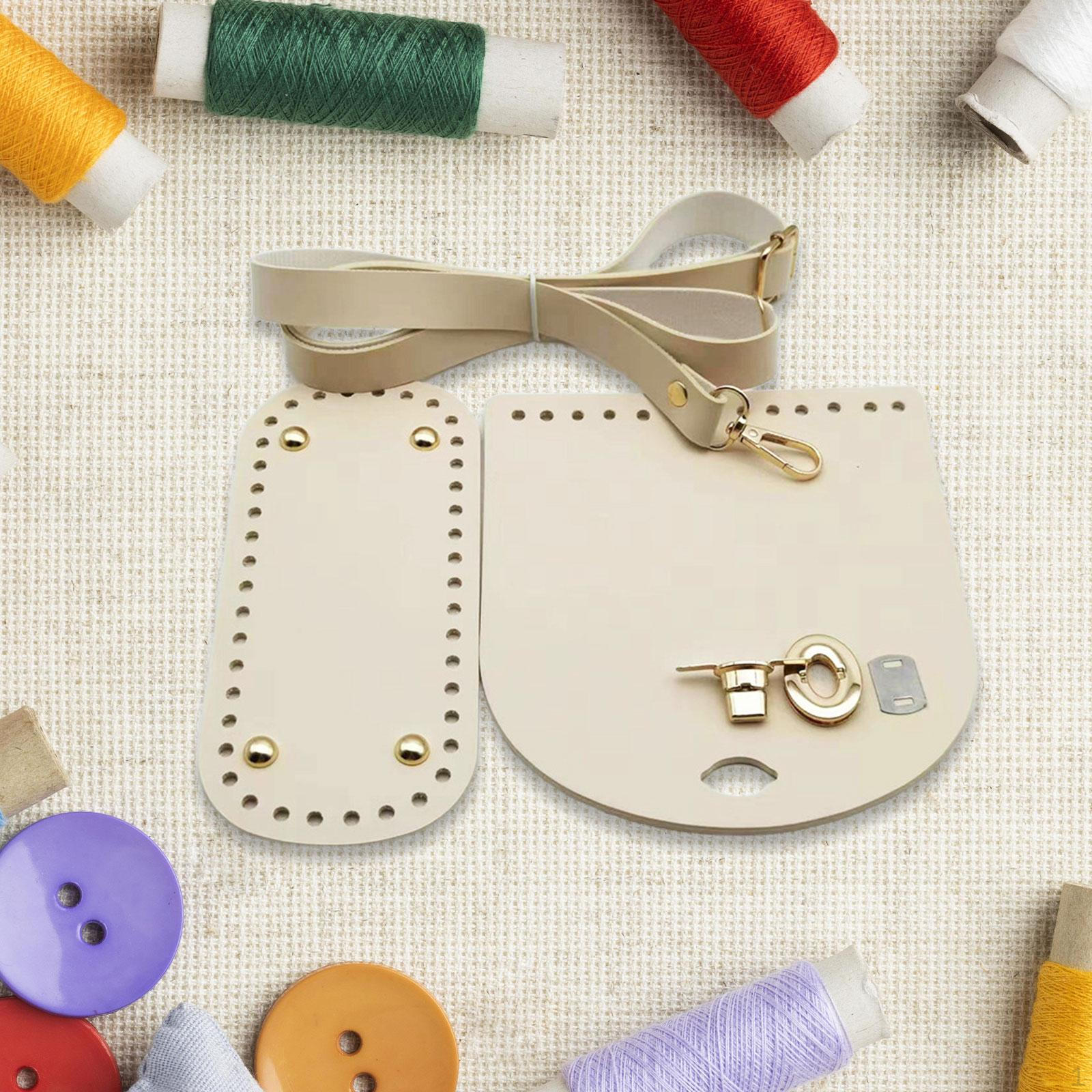 

Дно сумки для вязания крючком, набор замков, откидная крышка, пряжки, аксессуары «сделай сам», плечо бежевый