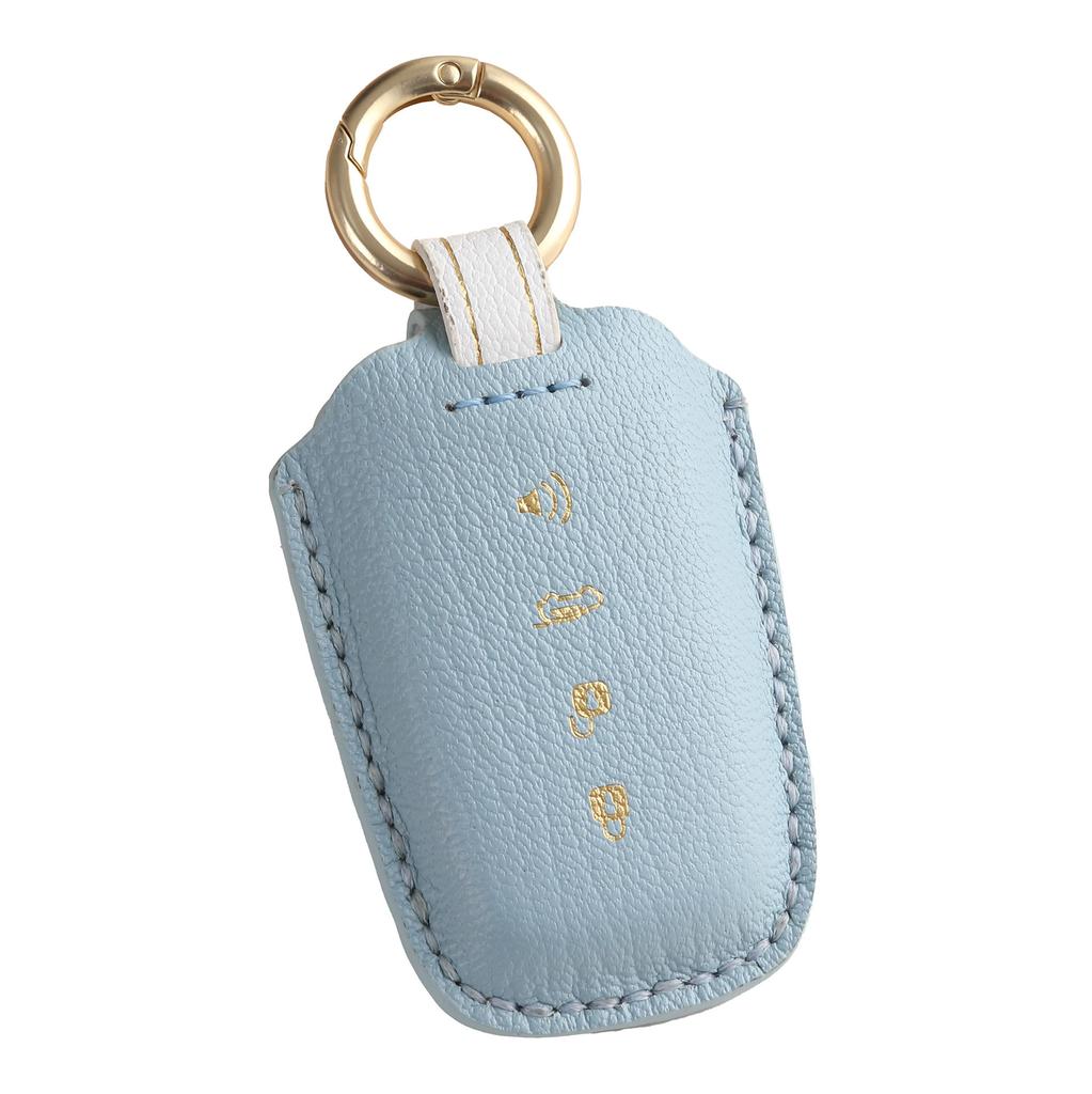 Customized High-end Car Key Cover Is Suitable for Shuanglong Car Special Key Bag Protective Case, Pure Handmade Leather