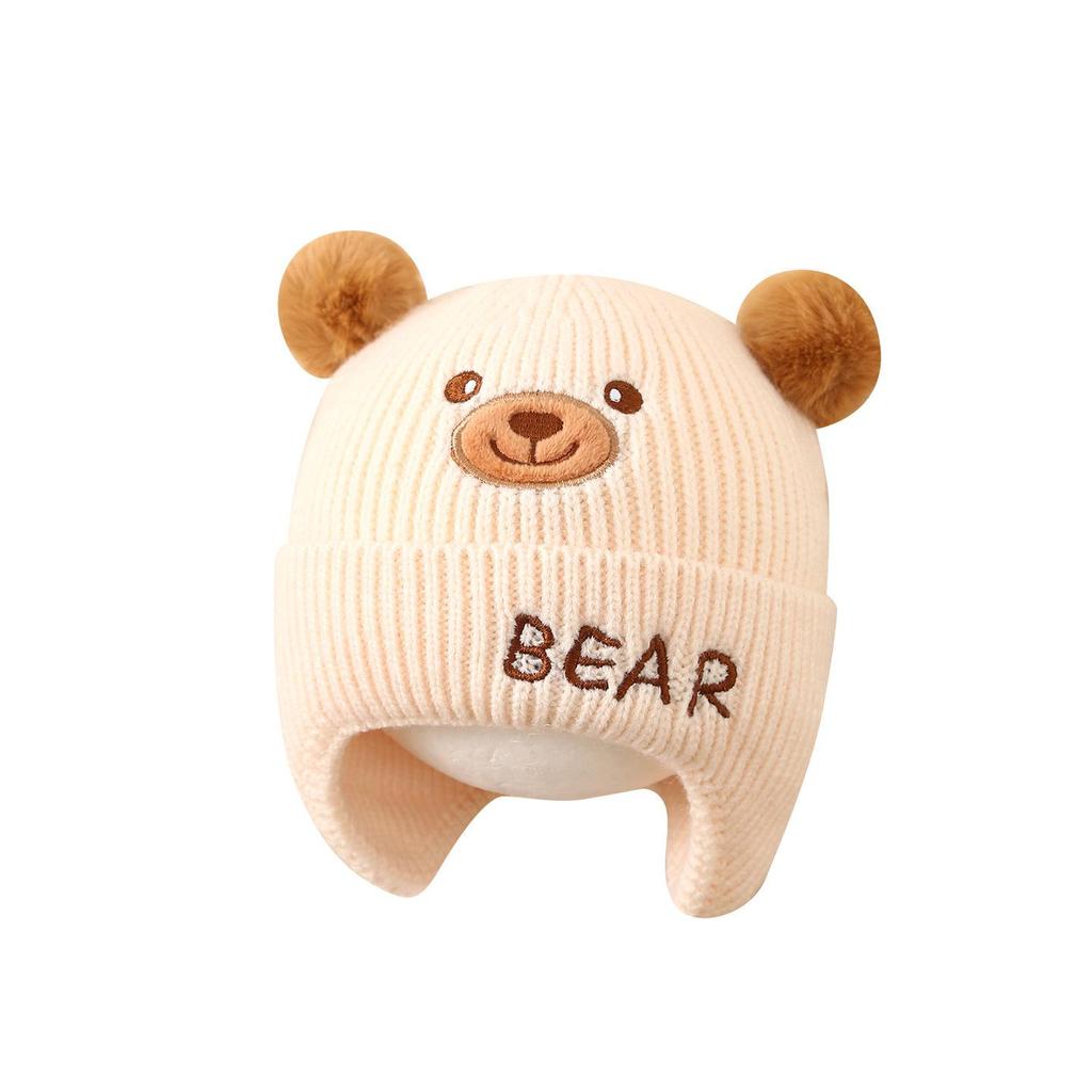 Unisex Baby Knitted Wool Hat: Warm, Cute, Windproof, with Ear Protection for Cold Seasons