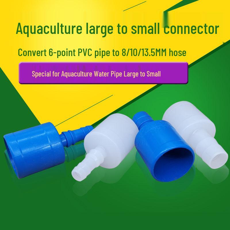 

6-Point PVC Rabbit Water Pipe Reducer: 25mm Connector for Drinking Systems White 25mm to 8-10mm (Plug and Play)